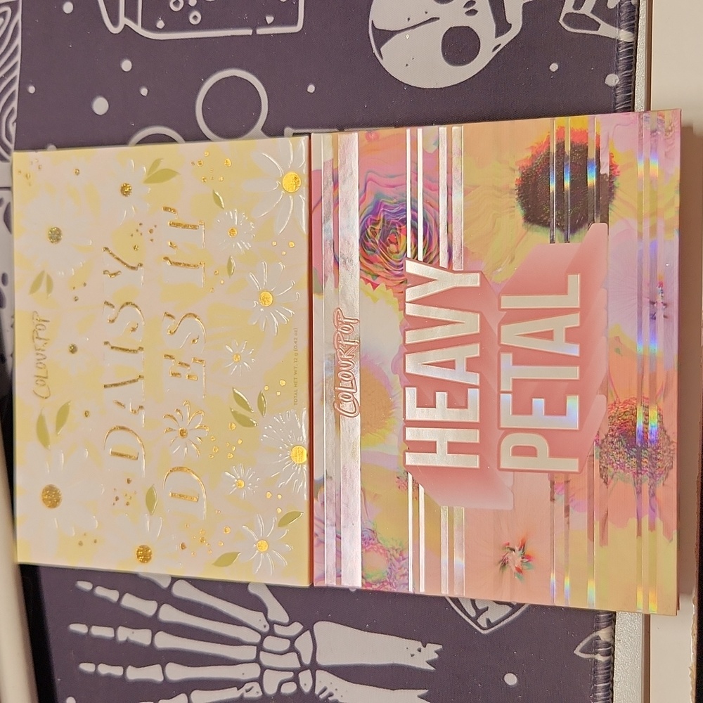Colourpop Daisy Does It and Heavy Petal Palettes